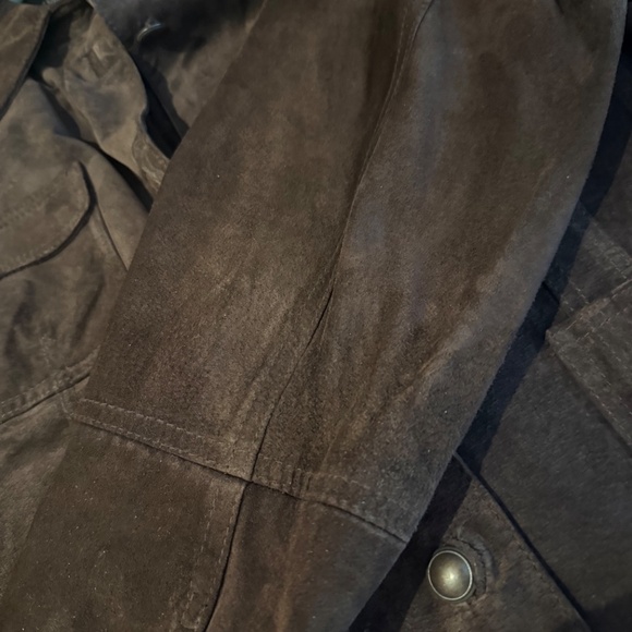 INC International Concepts Brown Suede Leather Jacket - Picture 3 of 8